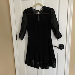 Open back black dress